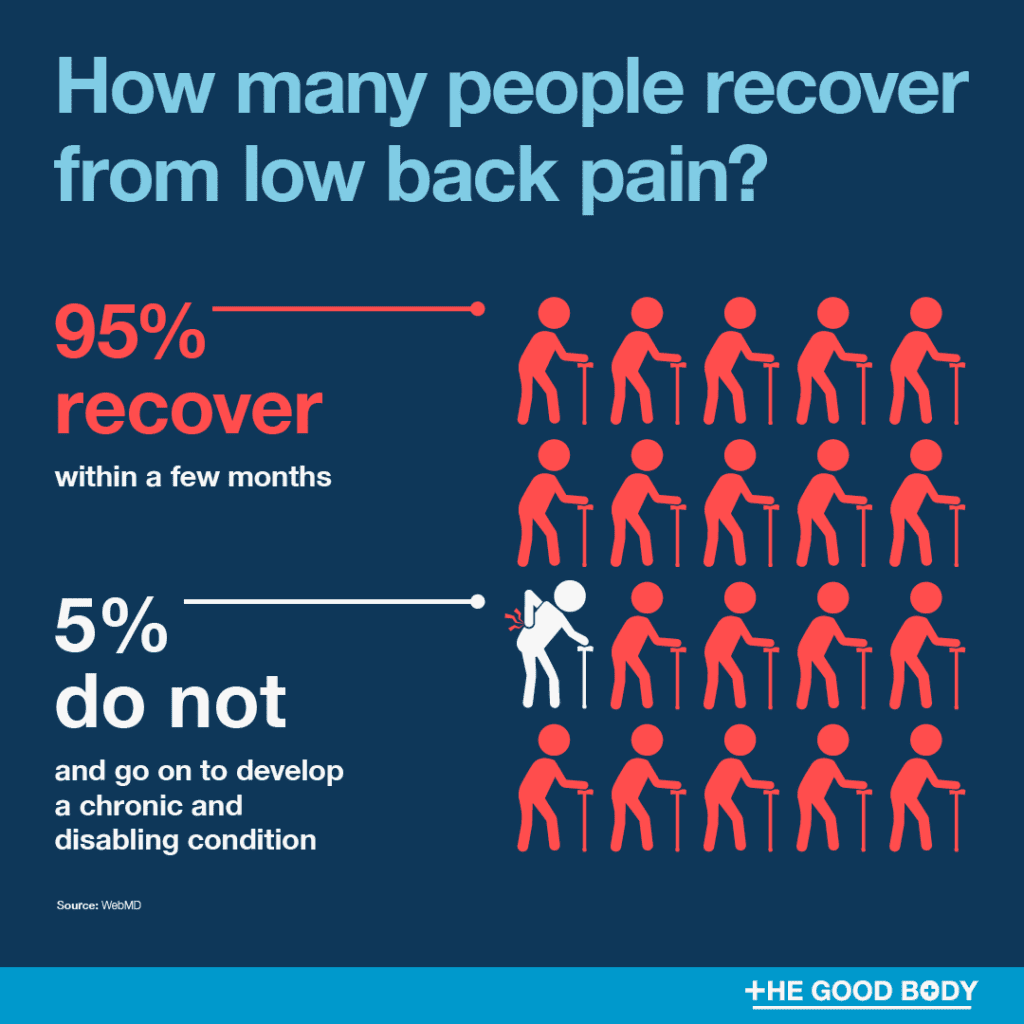 low back pain recovery infographic